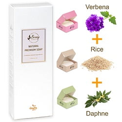 Beany / "Verbena + Rice + Daphne" Набор мыла 3x120 VBRCDP